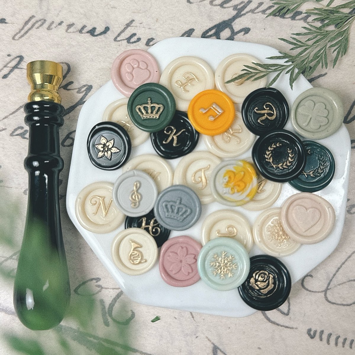 シーリングスタンプヘッドmini（12mm）＜Heart（ハート）＞ adesso  