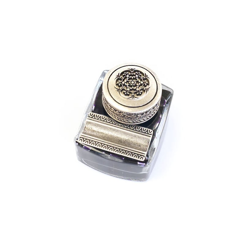 DALLAITI イタリア製 ペンレスト付きインクポット＜花＞ | adesso