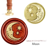 シーリングスタンプヘッド＜ Moon＞ adessoオリジナル 月 顔 ヴィンテージ 替えスタンプ