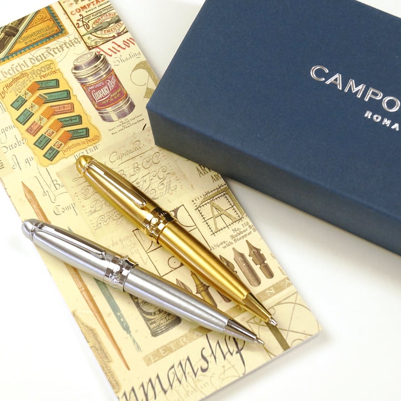 復刻版】CAMPO MARZIO MINNY GOLD/SILVER ボールペン 油性 イタ
