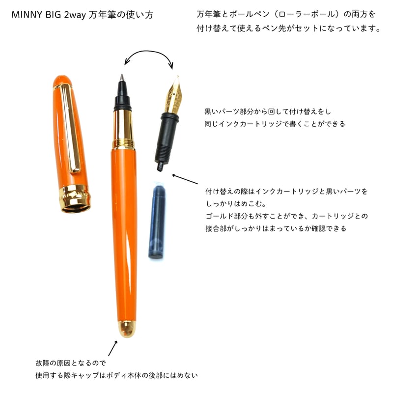 2way】CAMPO MARZIO MINNY BIG 万年筆 ボールペン 2wayペン イ