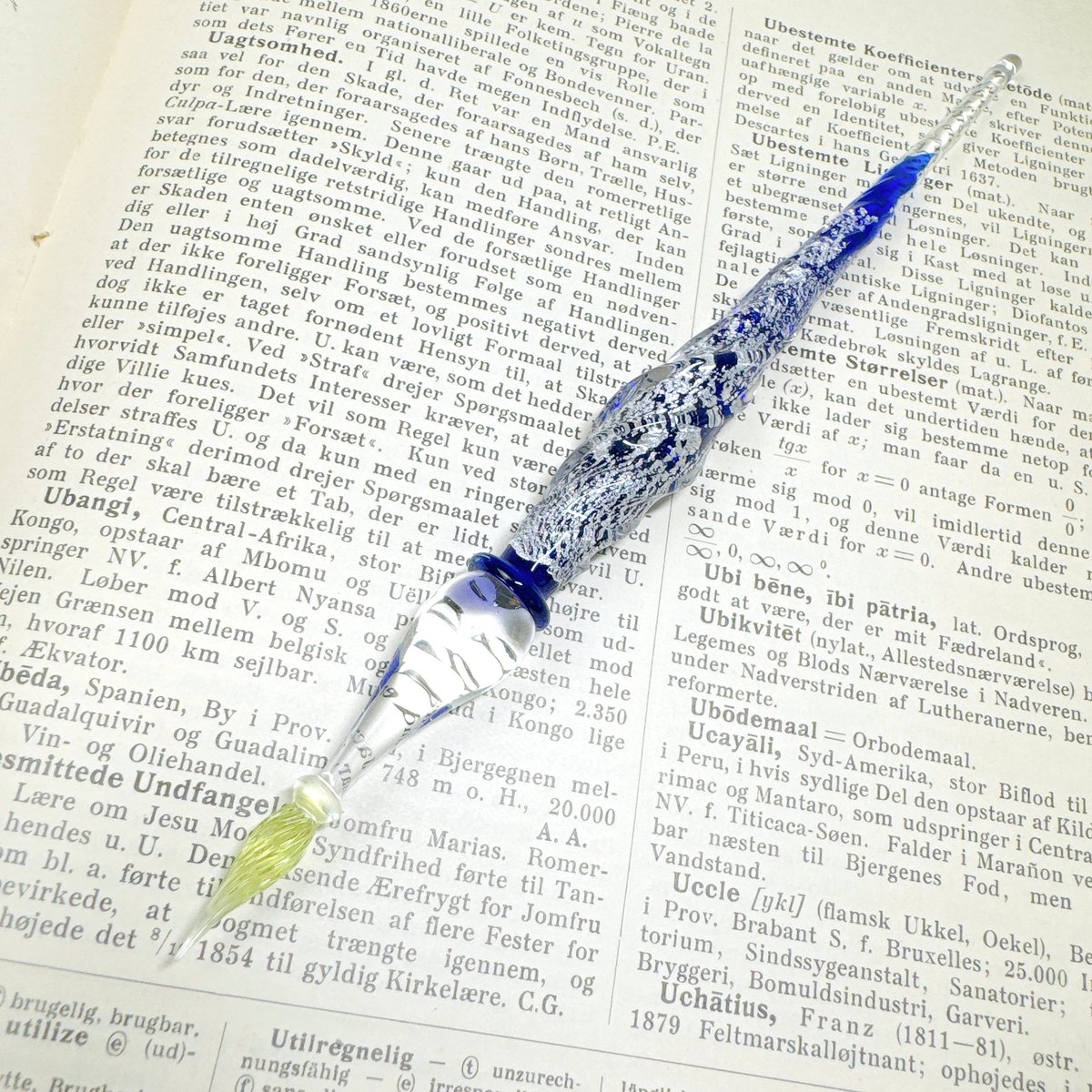 Gold Leaf Twist Glass Pen ムラーノガラスペン ヴェネチア