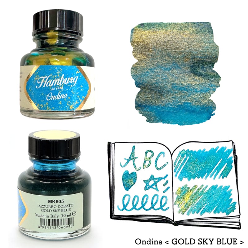 Hamburg Ink ハンブルグ カリグラフィーインク 30ml イタリア製 ＜Gold
