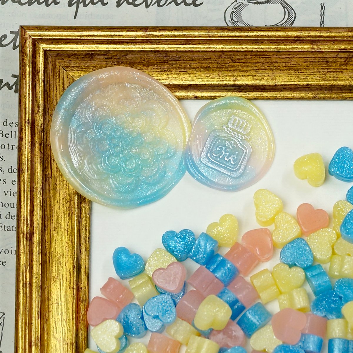 ⭐︎出汁糖⭐︎スワロフスキーおまとめセット adesso × かぼハンドメイドコラボ】 ワックス ＜きらめきDrop mix