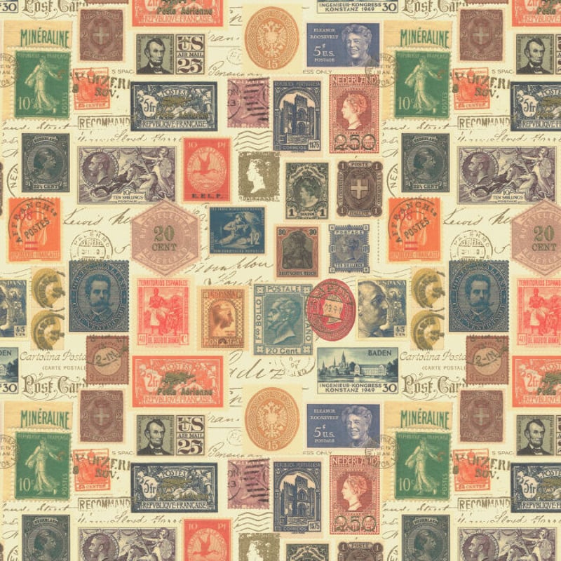 包装紙 ラッピングペーパー ＜3枚入り＞ STAMPS イタリア製 Kartos