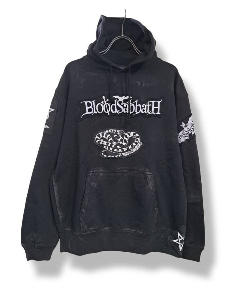 00s h.naoto lace up frill hoodie パーカー h.NAOTO Crash Patch Hoodie Sweater（Msize） | TyC