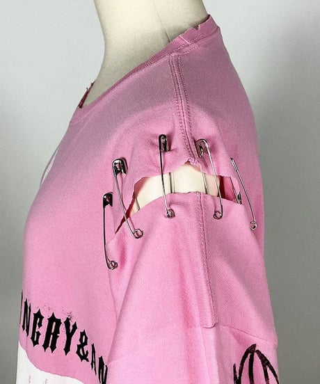 h.NAOTO　Hand-drawn cross oversize T-sh / PK