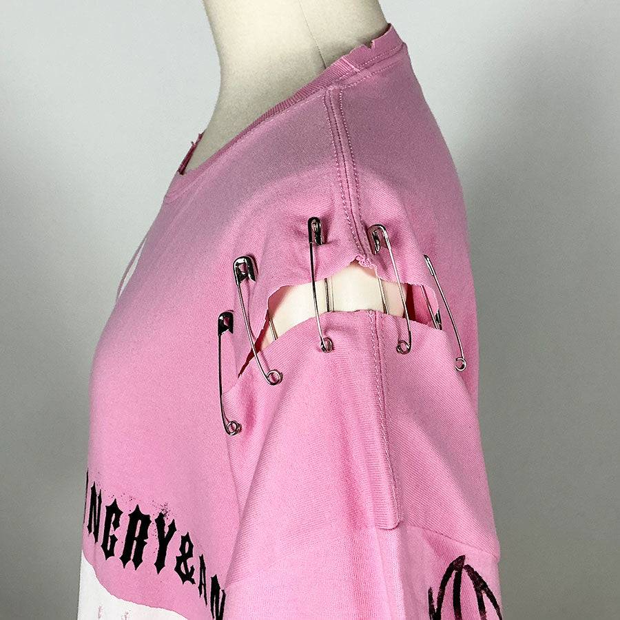 h.NAOTO Hand-drawn cross oversize T-sh / PK | T