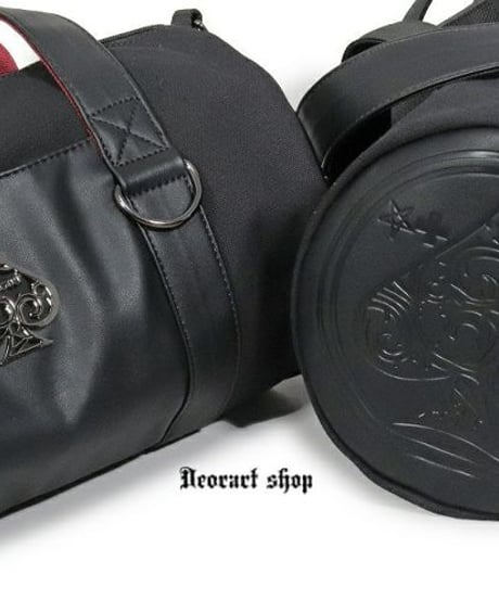 Deorart  BG010 [3way] 魔法陣風サークルドラム・ショルダーバッグ [スペード・Spade・Goth bag ]