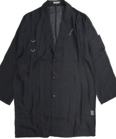Deorart DRT2883 [ 透け感シアー ] 腕章デザイン・テーラード ジャケット