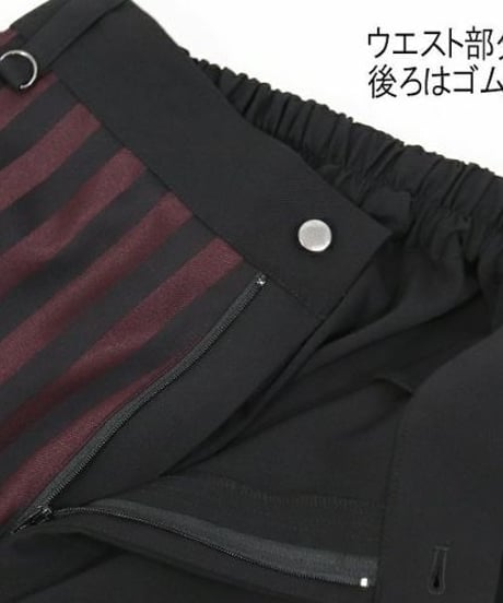 Deorart  DRT2865 ストライプ柄 バルーン ドロワーズ パンツ