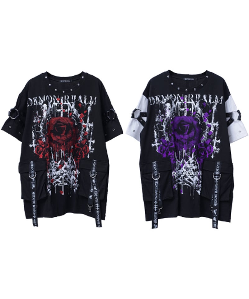 KEEP MY DEMON Tシャツ 黒 L 紫 KEEP MY DEMON Tシャツ 黒 L 紫 - メルカリ