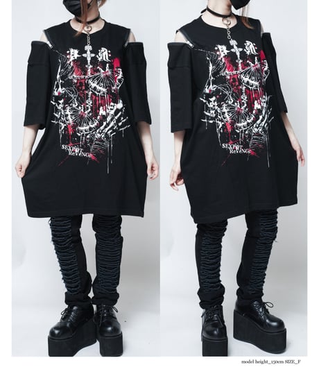 SEXPOT ReVenGe   sa681509 Shoulder Zip Big Cutsew 毒蛾