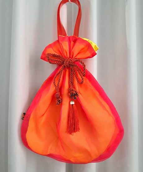 POPinPARTY　リバーシブル巾着BIGBAG（レッド×イエロー）
