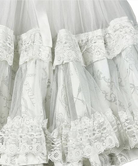h.NAOTO　Bunny Volume Mini Petticoat / WH