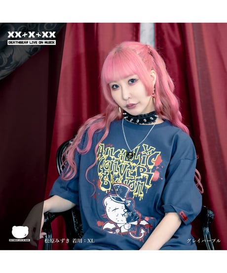 DEATHBEAR/デスベア　【ANGELIC CONVERSATION】T-Shirts （GRAY PURPLE）