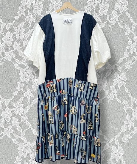 Mother's made/マザーズメイド　Perla nell'ostricaコラボワンピース(SaxBlue)
