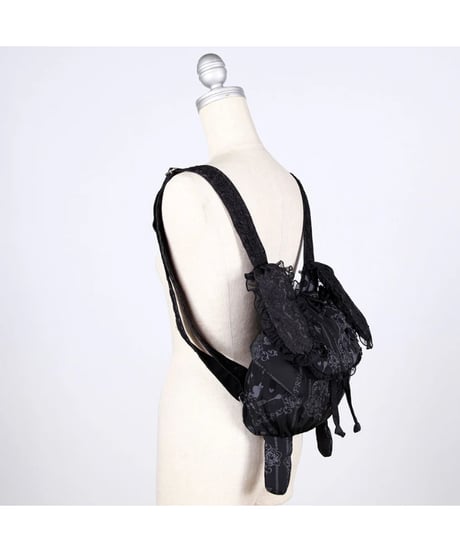 h.NAOTO　Lovely Bunny Frill Backpack / BK