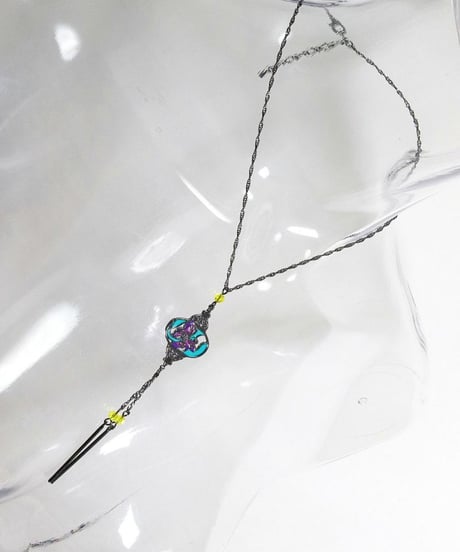 Deorart  BY1145 ステンドグラス・ペンダント ネックレス[ butterfly lamp ]