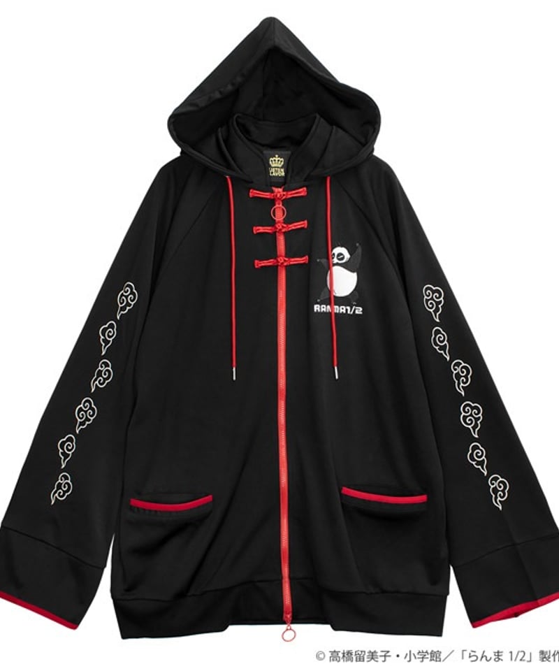 LISTEN FLAVOR RNM-0024 らんま1/2 チャイナジャージパーカー【BLA