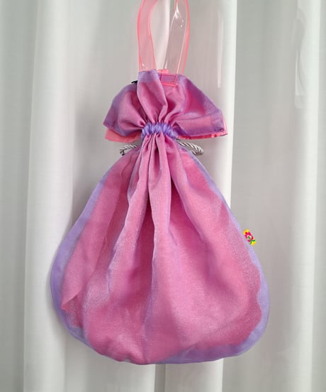 POPinPARTY　リバーシブル巾着BIGBAG（ラベンダー×ピンク）