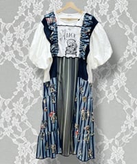 Mother's made/マザーズメイド　Perla nell'ostricaコラボワンピース(SaxBlue)