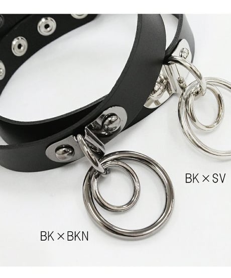 Deorart  BY1019 Ring design choker 2連 リング チョーカー パンク/シドリング/首輪