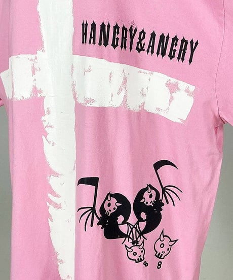 h.NAOTO　Hand-drawn cross oversize T-sh / PK