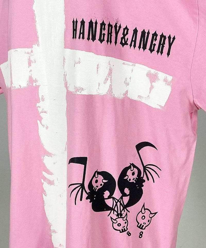 h.NAOTO Hand-drawn cross oversize T-sh / PK | T