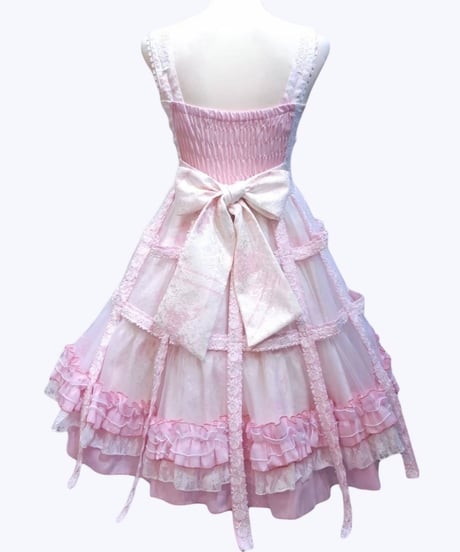 h.NAOTO　Sweet Strawberry Alice Bird Cage Dress(Msize)