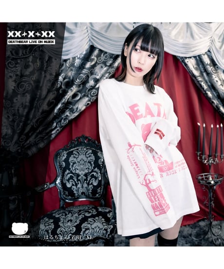 DEATHBEAR/デスベア　【DEATH 7th】Long Sleeve T-SHIRTS【Seventh Resonance】(WHITE）