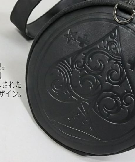 Deorart  BG010 [3way] 魔法陣風サークルドラム・ショルダーバッグ [スペード・Spade・Goth bag ]