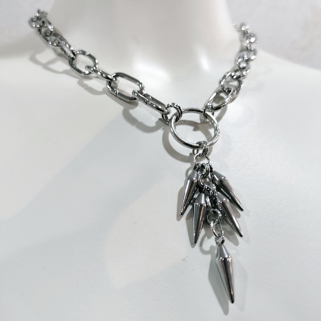 HELLCATPUNKS HCP-AC-0388 スパイクチェーンネックレス | TyCH