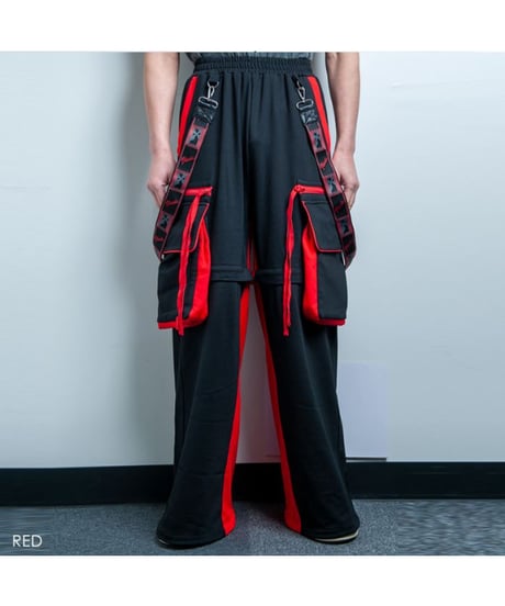 BACKSTAGEPASS　GBS4203　ALL STANDING(オールスタンディング)2WAY カーゴパンツ【セットアップ対応可】(RED)