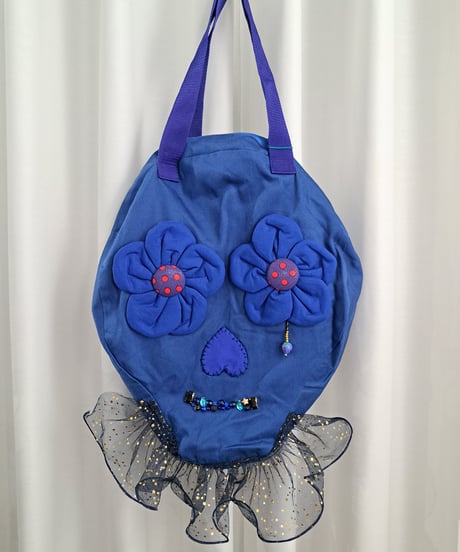 POPinPARTY　メキシカンスカルトートバッグ（青）