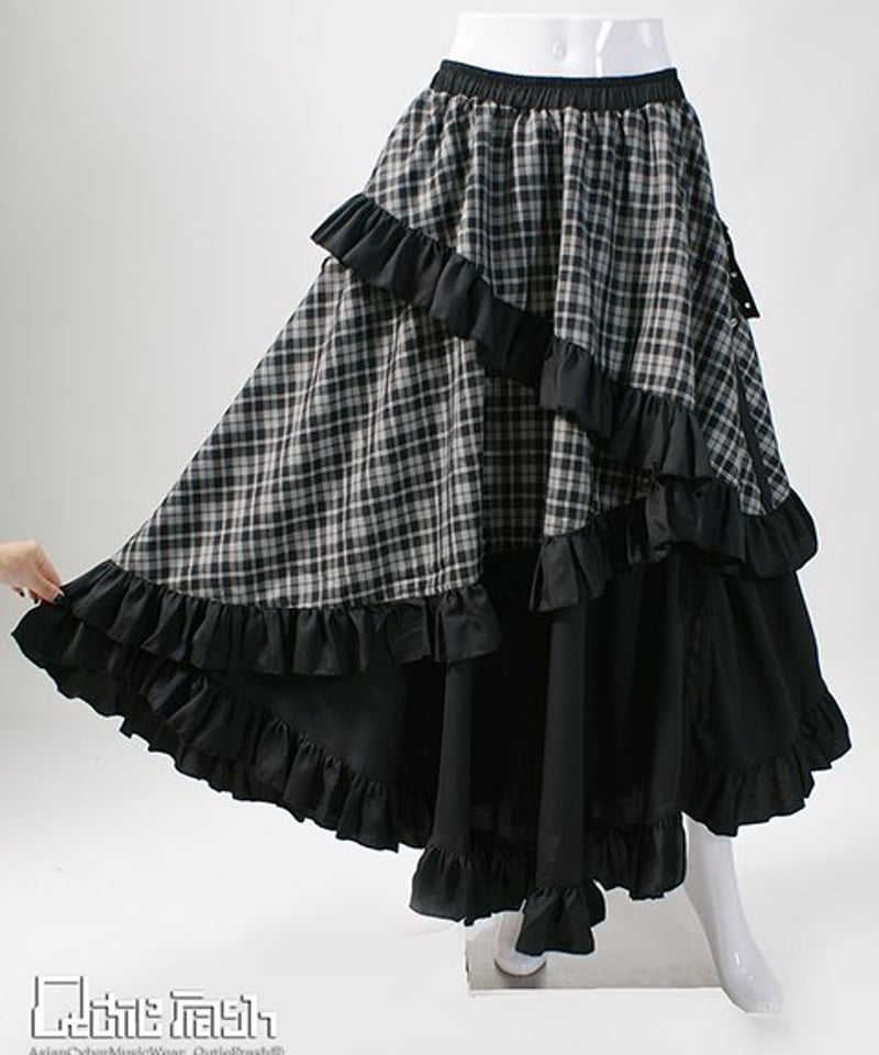 ❗️希少❗️PLEATS PLEASE フリンジロングスカート ブラック　3 M jun ashida Multi Black - ブラックスカート / Black Skirt