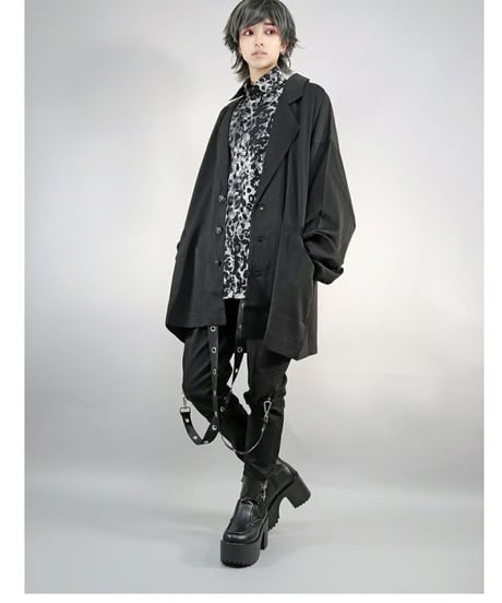 Deorart  DRT2753 ハトメサスペンダー付 スリムシルエットパンツ