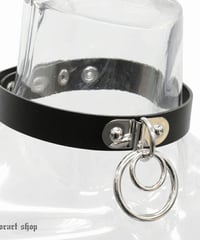 Deorart  BY2099 Ring design choker 2連 リング チョーカー パンク/シドリング/首輪