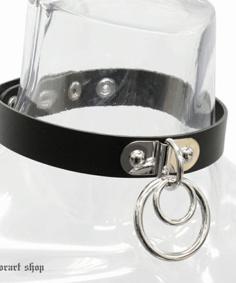 Deorart  BY2099 Ring design choker 2連 リング チョーカー パンク/シドリング/首輪