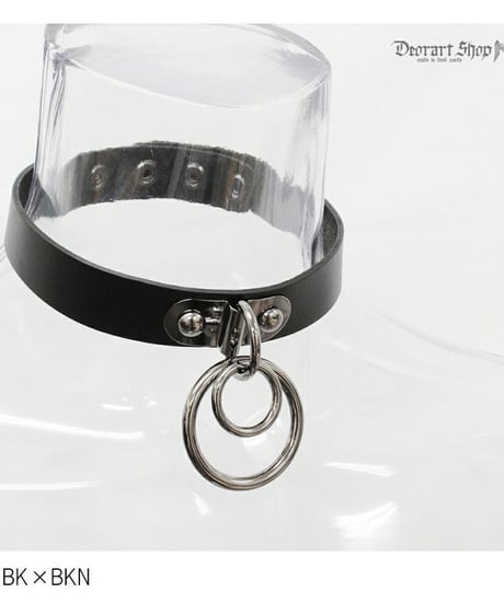 Deorart  BY1019 Ring design choker 2連 リング チョーカー パンク/シドリング/首輪