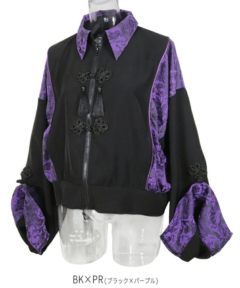 Deorart DRT2857 [GOTH CHINA] キョンシースリーブ・チャイナ柄ジャ