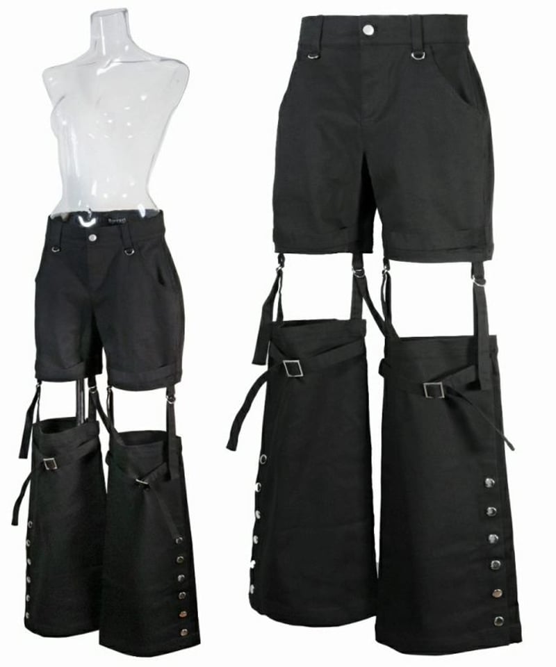 Deorart　ストラップ＆スカート付パンツ Deorart ストラップ＆スカート付パンツ （パンツ・スカート | 黒