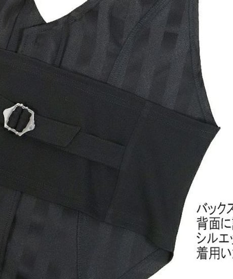 Deorart  DRT2864 ストライプ ホルターネック ジレ・ベスト