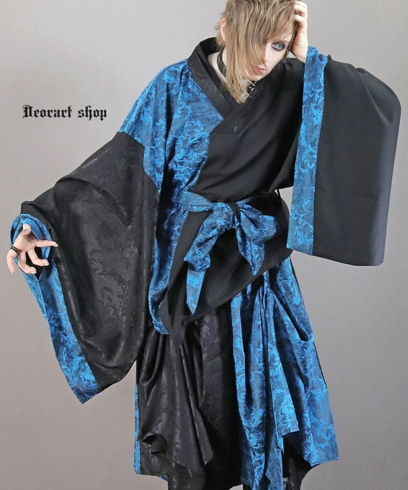 Deorart(ディオラート)和柄切り替え着流し3点セット Deorart(ディオラート)和柄切り替え着流し3点セット Deorart