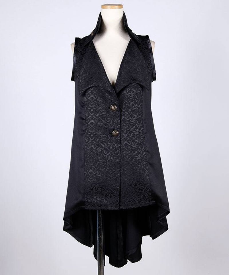 h.NAOTO Vampire Wing Lapel Sleeveless Jacket |