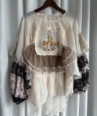 mother's made　604211 2鹿白 2WAY 袖 TOPS