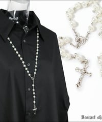Deorart  BY2139 ロザリオ・ロングネックレス[WHITE]