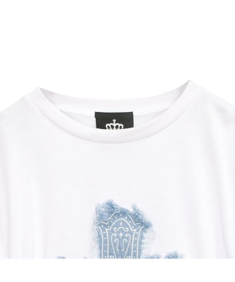 LISTEN FLAVOR　リッスンフレーバー　2613501 十字架y2kシャーリングトップス