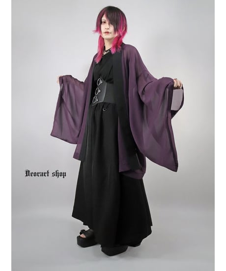 Deorart  DRT2878 [ 透け感シアー ]　KIMONO袖 ロングトッパー [羽織]