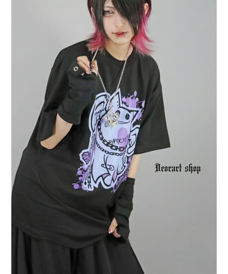 Deorart  DRTP010 オーバーサイズ・プリントTシャツ【ぎぜんしゃ】 [ネコラ NECOLA 天使][Deorart Record]